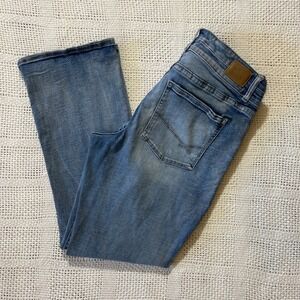 BKE Gabby Curvy Fit High Rise Bootcut Jeans Medium Wash Blue Denim